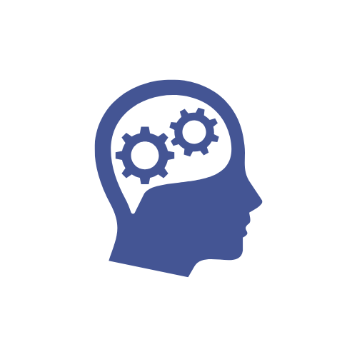 Applysia Chat
Das Bild zeigt den Umriss eines menschlichen Kopfes in Blau, in dem drei miteinander verbundene Zahnräder eingezeichnet sind. Die Zahnräder symbolisieren Denken, Intelligenz und innere Mechanismen oder Prozesse. Das Bild stellt den geistigen oder kognitiven Vorgang dar.